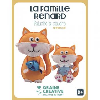 Kit DIY peluche feutre maman et bébé renard