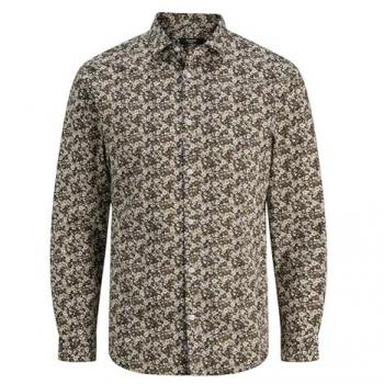 Jack & Jones Camicia A Maniche Lunghe Blackpool Stretch Aop Beech M – Versione 1
