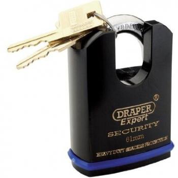 Draper Expert Heavy Duty Padlock Closed Shackle, 61mm Standard