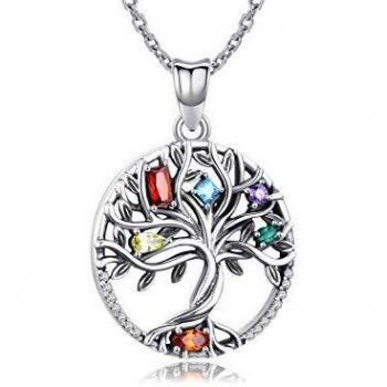 Pendule d'Arbre de Vie avec Zircone Cubique