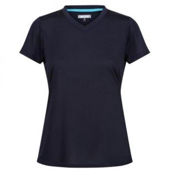 Fingal V-Neck Regatta para Mujeres – Manga Corta, Azul Marino