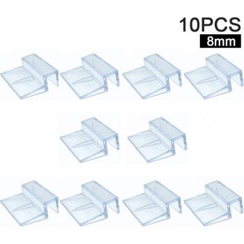 10pcs Clear Acrylic Aquarium Cover Clip Holder for Fish Tanks