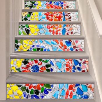 6PCS Self-Adhesive Stair Riser Stickers