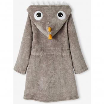 Boys' Marl Grey Dino Robe