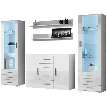 Mobili Charlotte E112 Truciolare Laminato Vetro 192x41cm