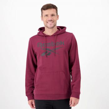 Reebok Sweatshirt Identity Fleece Stacked Logo IM3955 Dunkelrot Regular Fit