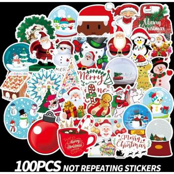 Cute Christmas Tree & Santa Stickers