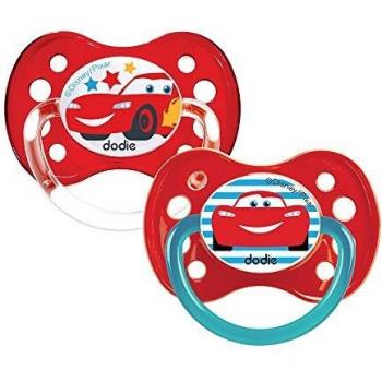 Tétine Anatomique Dodie Silicone Disney Cars avec Design Cars +6M Lot de 2