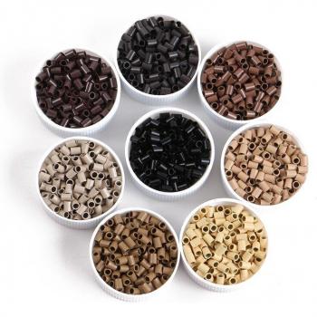 Anillos micro de cobre para extensiones de cabello, HARMONY, 1000mm x 3,0mm x 2,4mm, 4,0 unids/bolsa