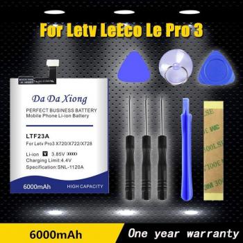 6000mAh Battery for Letv LeEco Le Pro 3 X720 X722 X728