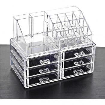 Espositore Cosmetici Make Up 6 Cassetti 16 Comparti
