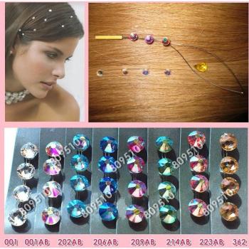 Combo 4g + 8 Paletas Makeup Pop Extensión Capilar Joyería Acessorios Hair Bling Color Igual
