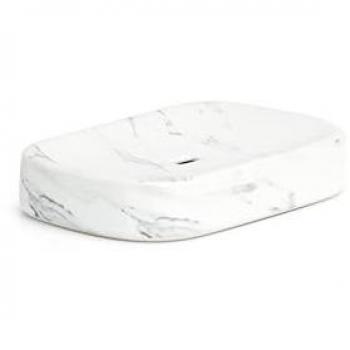 Zeller Present Badaccessoire-Set Seifenschale Marmor, 13 x 9 x 2,4 cm