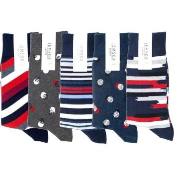 PureCotton 5‑Packs Spot & Stripe Comfort Socks