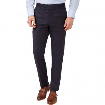 Stvdio by Jeff Banks Navy Check Performance Trousers