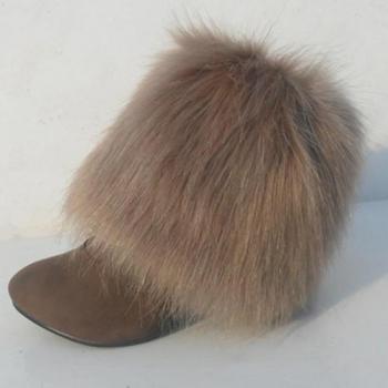 Weiche Pelzkissen-Beinlinge „Glühende Pfote“ – 5 Farben, 1 Paar, für Frauenstiefel