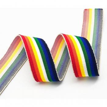 Rainbow Rubber Bands 25mm 38mm Elastic Ribbon for DIY Sewing and Fashion Accessories 1M
