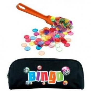 Pack Loto Essentiel : 100 Pions Magnétiques + Baton Ramasse Jetons + Trousse Noire