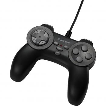 Elecom JC‑U2410TBK Pro Gaming Pad – 10‑Button, Continuous Fire, USB