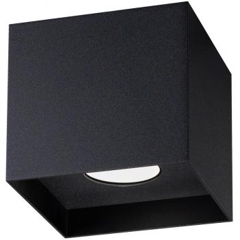 Producto Sollux Hati, un tipo de downlight de superficie cuadrado negro con una potencia de 1x GU10