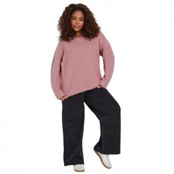 V-Ausschnitt Pullover für Damen in Rosa
