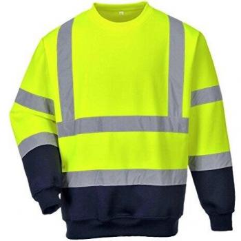 Portwest Class 3 Hi-Vis Jumper, Yellow/Navy, Medium
