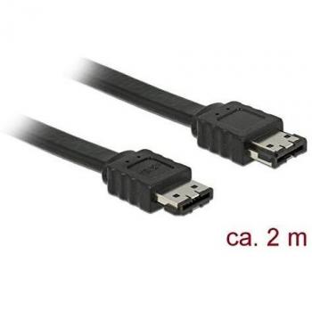 Cable eSATA 2 m Hembra a Hembra Negro