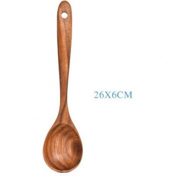 Teak Wooden Cooking Utensils for Non-Stick Cookware