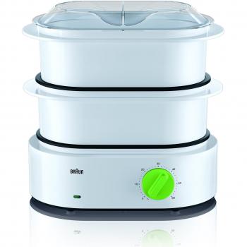 Braun FS 3000 vaporizador 2 cesta(s) Encimera 850 W Verde, Blanco