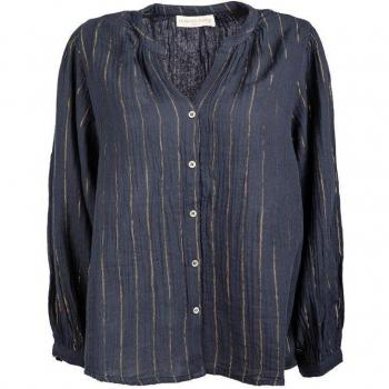 Top ligero de rayas en V azul oscuro para mujer LA PETITE ETOILE