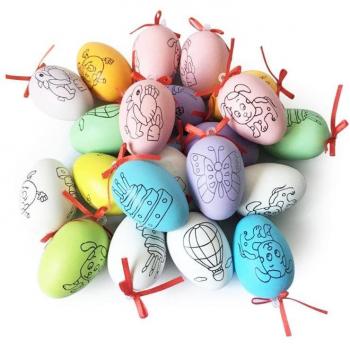 20pcs DIY Cartoon Easter Eggs for Children