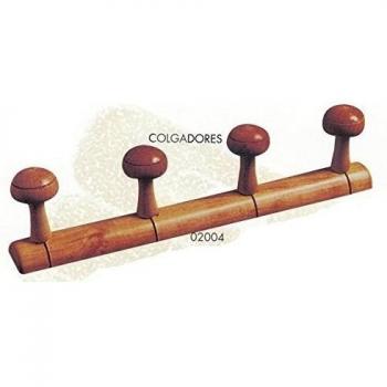 PERCHA MADERA 4 BOLAS FIJAS