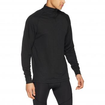 SmartZip Black Quarter‑Zip Base Wear