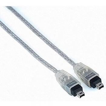 Hama 2‑Meter FireWire‑Kabel 6‑Polig – durchsichtig