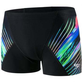 Speedo Placement Digi V Short de Bain Homme Echo Focus/Noir/Rouge Lava FR : 4XL