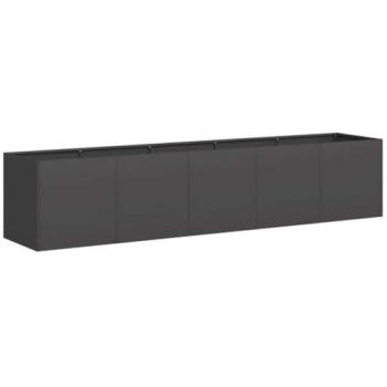 Floreira Retangular VidaXL 200x40x40 cm Aço Preto