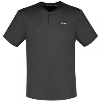 Polo Deportivo Nox Pro Gris Carbón de Manga Corta