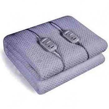 Scaldaletto Termocoperta Pisolona 60 W x 2, 160 × 140 cm, Telefono a Distanza