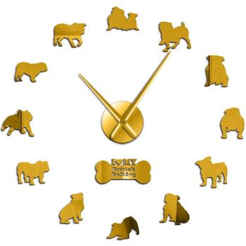 British Bulldog Puppy Wall Watch for Nursery