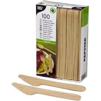 Papstar, Coltelli biodegradabili, 100 pezzi