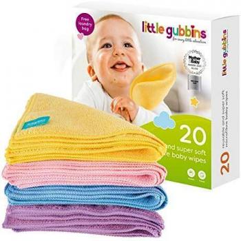 Little Gubbins Soft Touch Reusable Baby Wipes + Free Laundry Bag