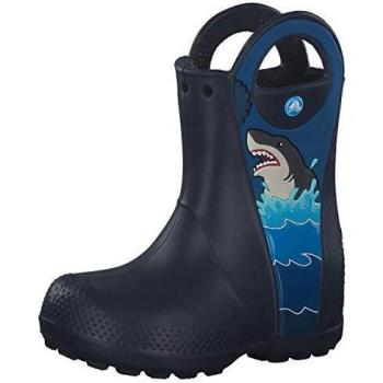 Crocs Unisex-Kinder Crocsfl Shark Ptch Rain Boot B Wasserschuhe Freizeit