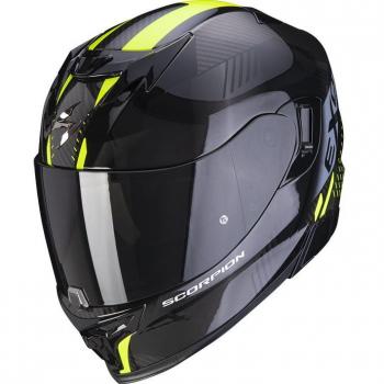 Casco Scorpion EXO-520 Evo Air Laten Negro con Detalles Neón Amarillo