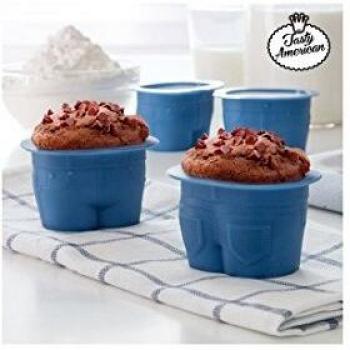 Moldes Tasty American para Magdalenas de Silicona, Pack de 4