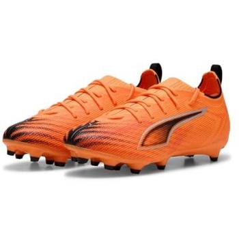 Puma Ultra 6 Pro FG/AG Kids Hot Pursuit HeatFire Boots – Black & Neon Red (UK 11.5 Unisex)