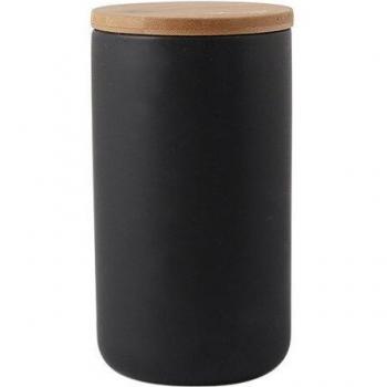 Ceramic Spice Storage Jars with Bamboo Covers