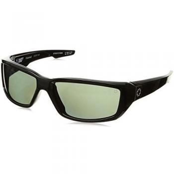 Spy Dirty MO Occhiali da sole piatti polarizzati, 59 mm (Nero/Signature Happy Gray/Green Polar)