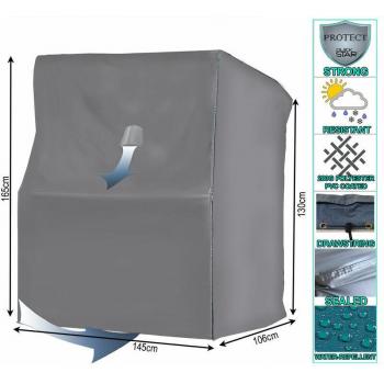 Housse de protection grise pour fauteuil de plage XL