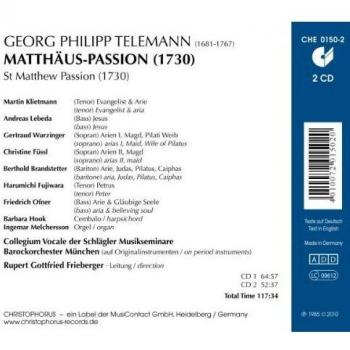 Telemann: La Passione secondo San Matteo