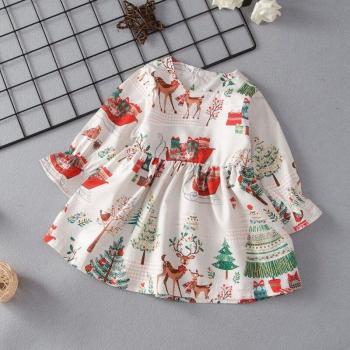 Christmas A-Line Dress for Toddler Girls